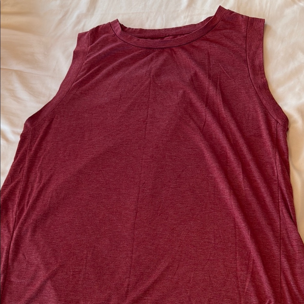 Sleeveless Burgundy Top